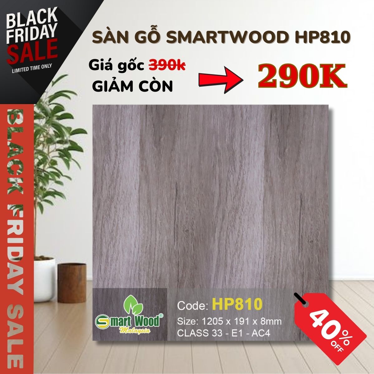 Sàn Gỗ Smartwood HP810 Khuyến Mãi