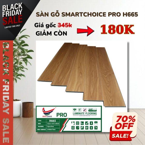 Sàn Gỗ Cốt Xanh Smartchoice PRO 8mm H665 Khuyến Mãi