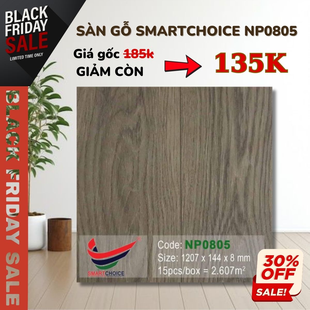 Sàn Gỗ Smatchoice NP0805 Khuyến Mãi