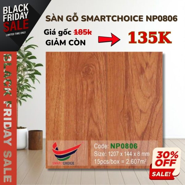 Sàn Gỗ Smatchoice NP0806 Khuyến Mãi