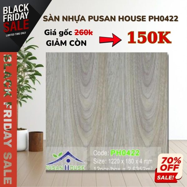 Sàn Nhựa Pusan House SPC PH0422 Khuyến Mãi