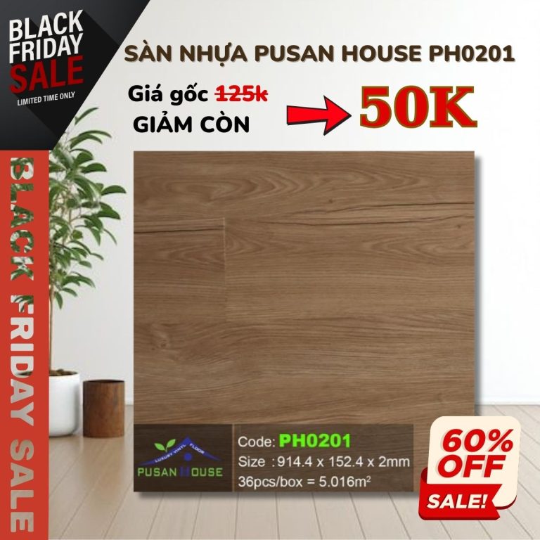 Sàn Nhựa Pusan House PH0201 Khuyến Mãi
