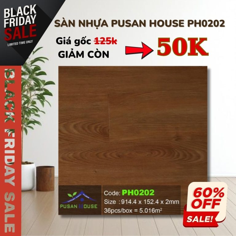 Sàn Nhựa Pusan House PH0202 Khuyến Mãi