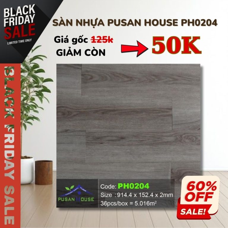 Sàn Nhựa Pusan House PH0204 Khuyến Mãi