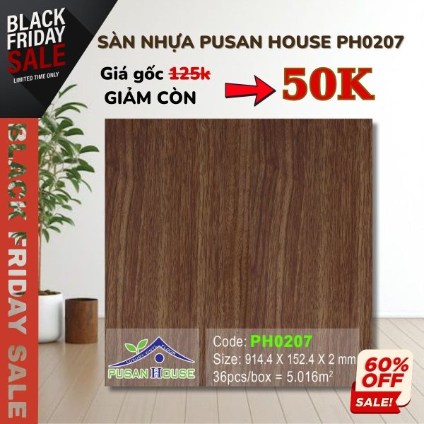 Sàn Nhựa Pusan House PH0207 Khuyến Mãi