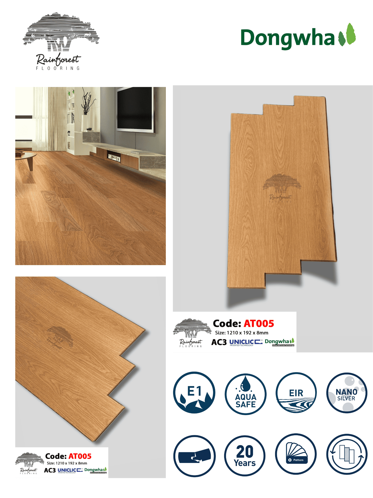 Sàn Gỗ Rainforest AT005 - Ảnh 2