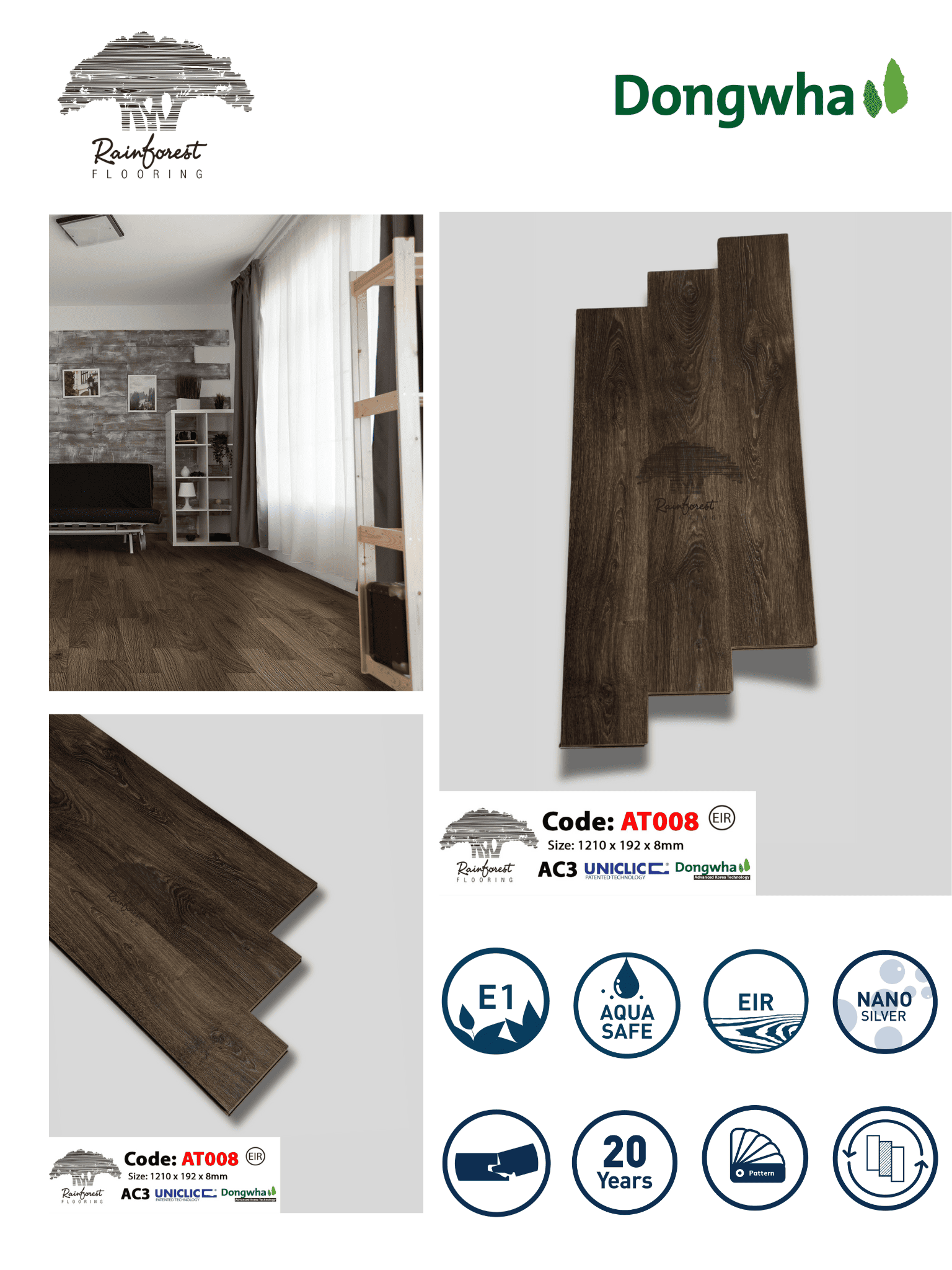 Sàn Gỗ Rainforest AT008 - Ảnh 2