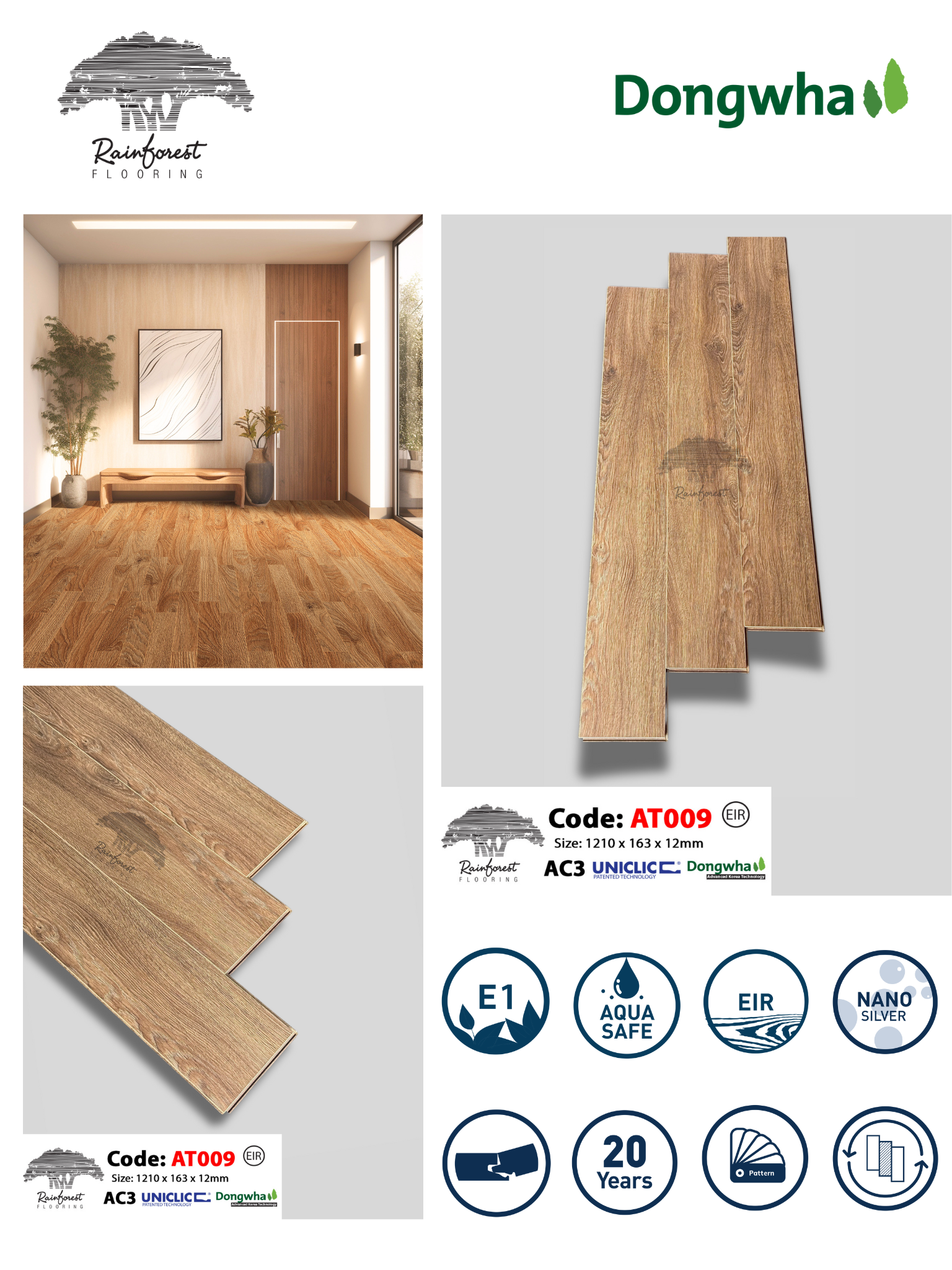Sàn Gỗ Rainforest AT009 - Ảnh 2