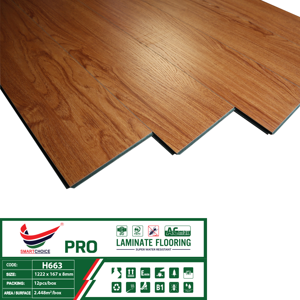 Sàn Gỗ Cốt Xanh Smartchoice PRO 8mm H663 - Ảnh 2