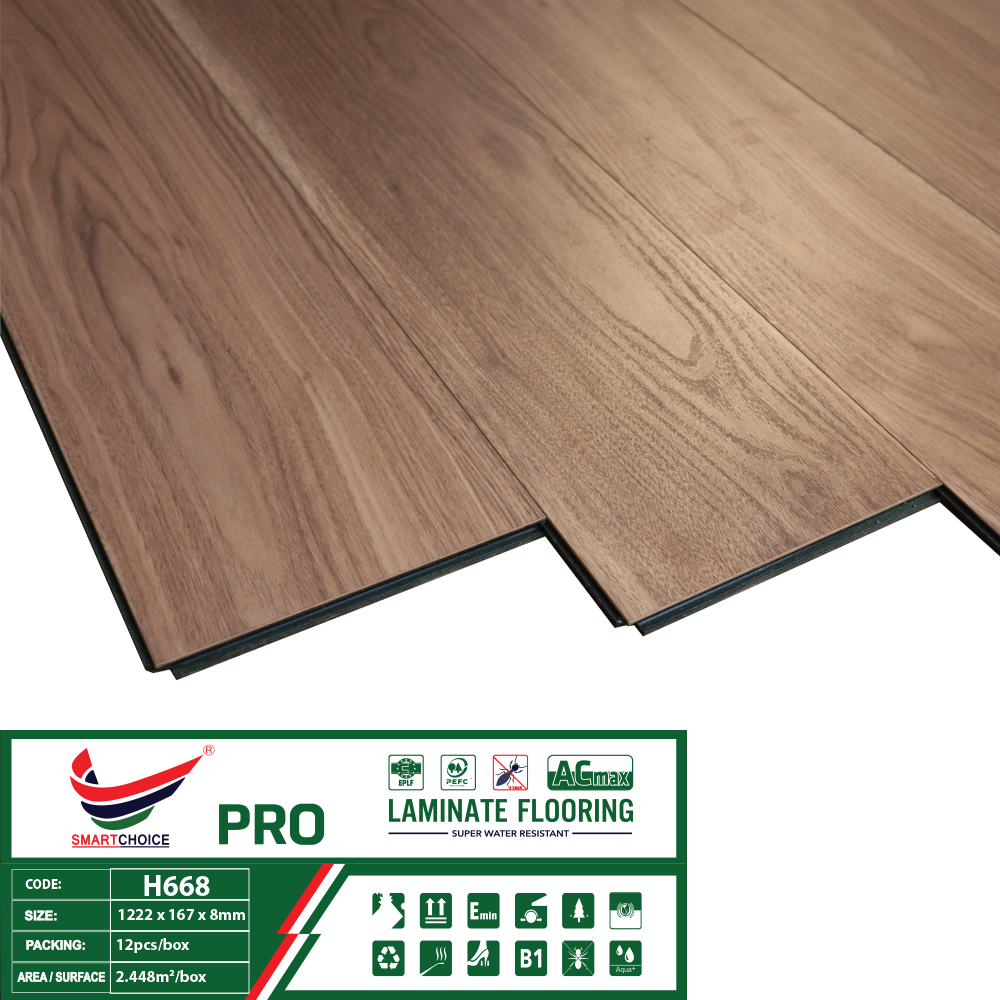Sàn Gỗ Cốt Xanh Smartchoice PRO 8mm H668 - Ảnh 2