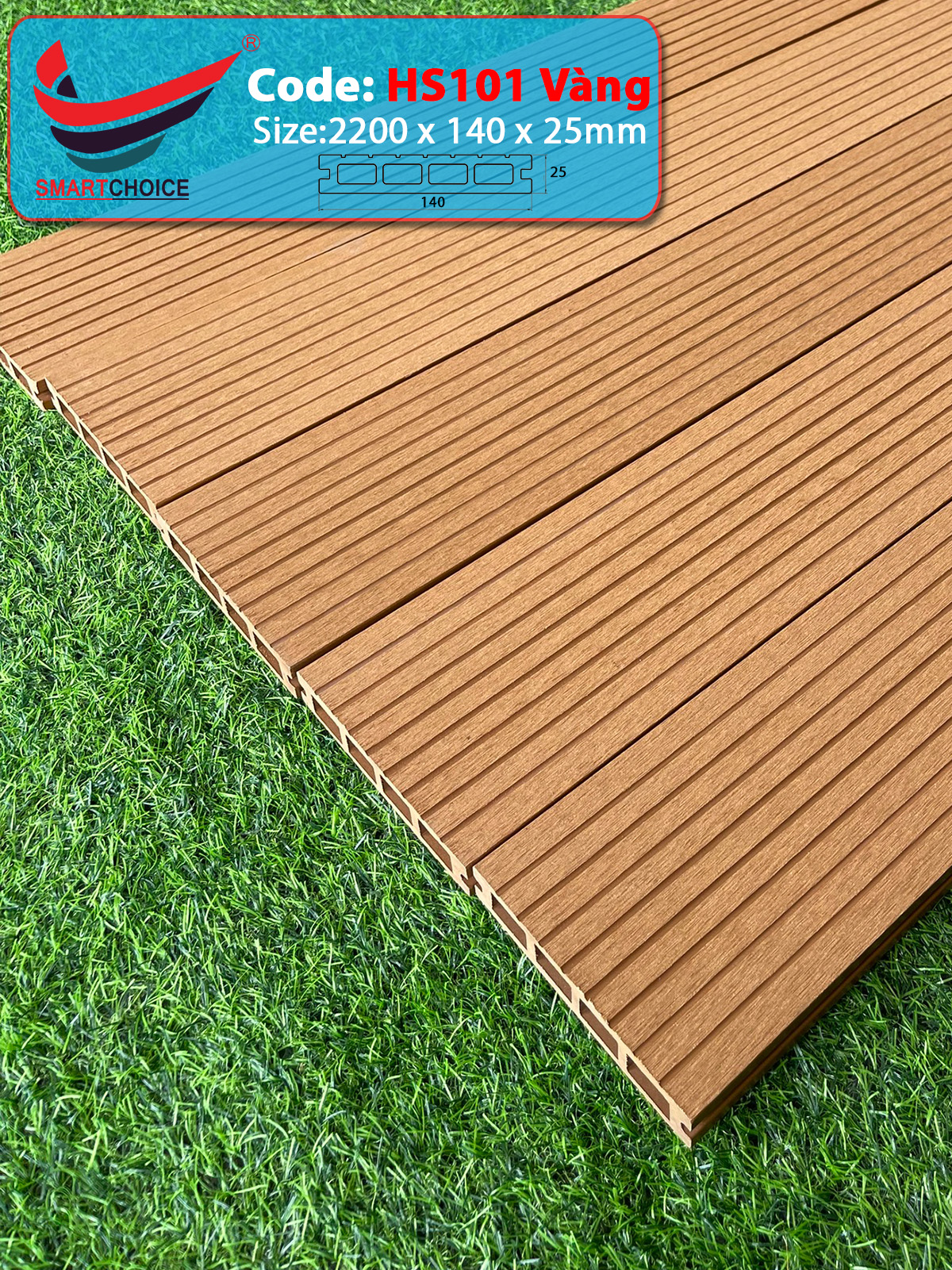 Sàn Gỗ Ngoài Trời HS101 Vàng - Ảnh 3
