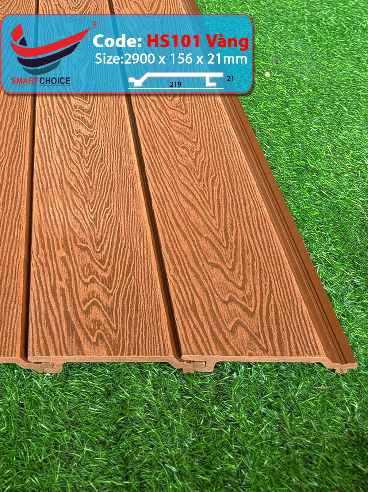 Tấm Ốp Ngoài Trời HS101 Vàng - Ảnh 2