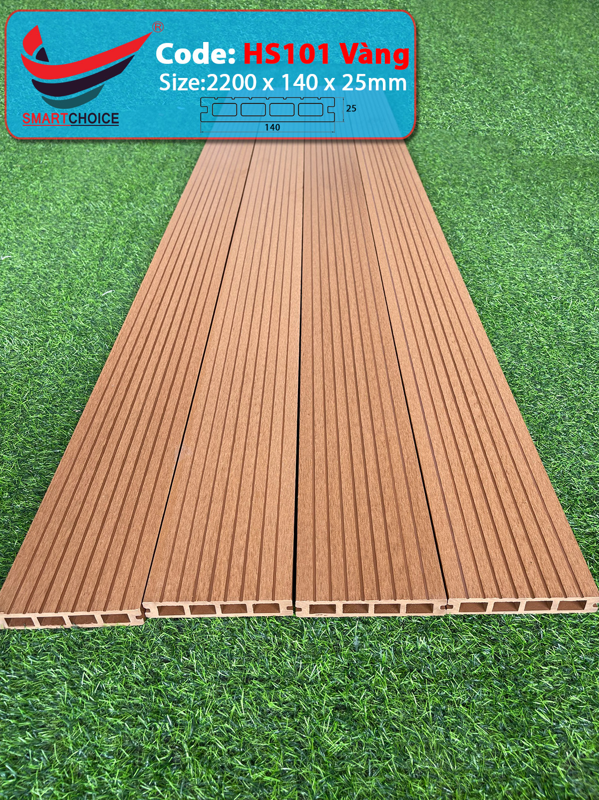 Sàn Gỗ Ngoài Trời HS101 Vàng - Ảnh 2