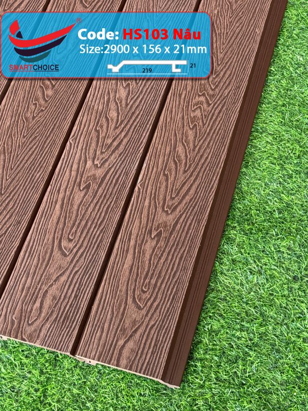 Alternative view of Tấm Ốp Ngoài Trời HS103 Nâu