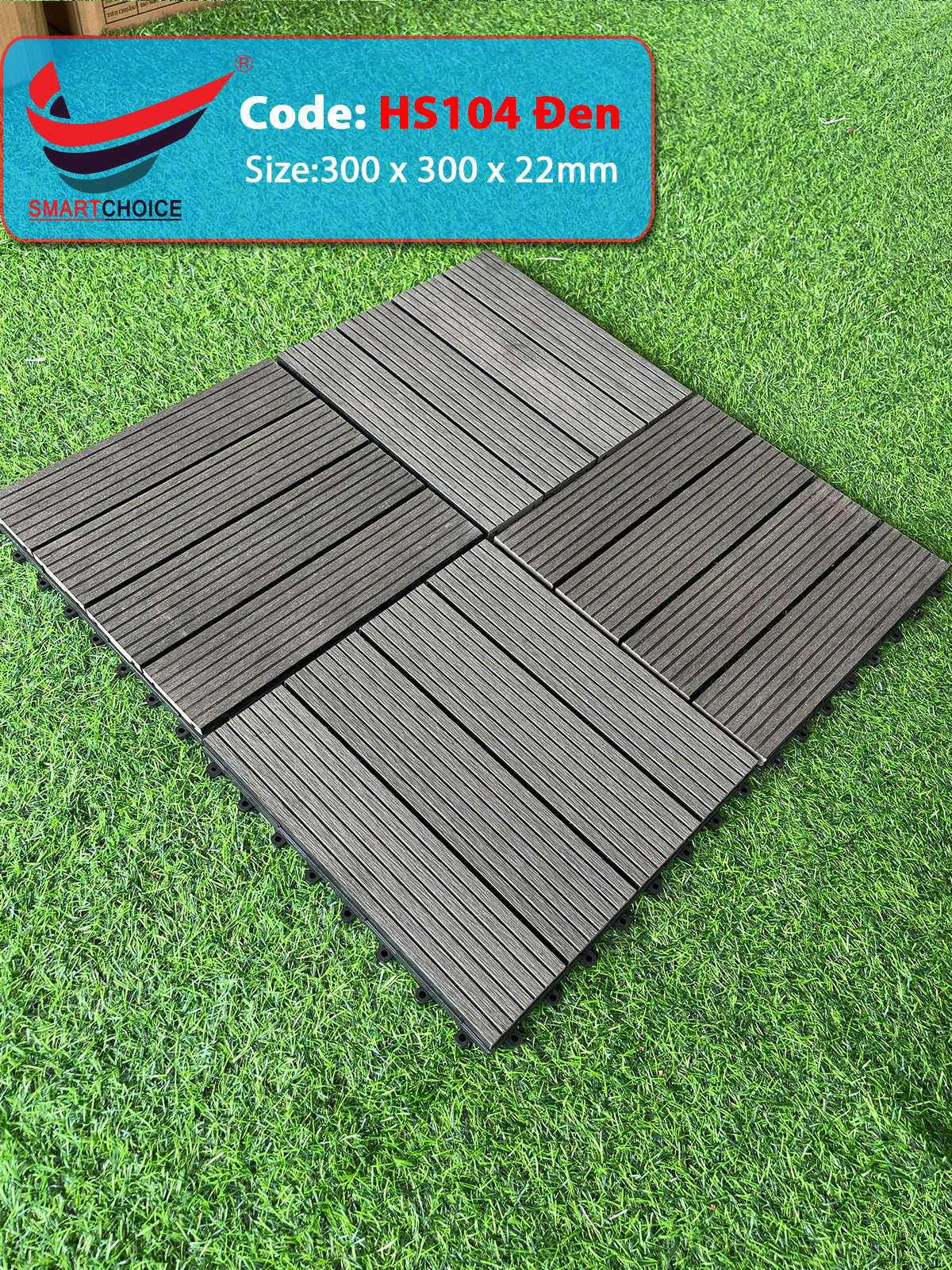 Vĩ Gỗ Ngoài Trời HS104 Đen